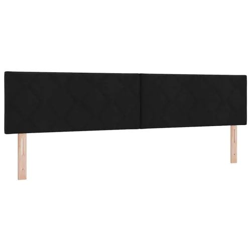 Box spring krevet s uzglavljem Crna 200 x 200 cm tkanina - Crna 200 x 200 cm Dizajn s rombovima Cijena
