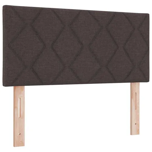 Box spring krevet Tamno smeđa 200 x 90 cm tkanina - Tamno smeđa 90 x 200 cm Prošiveno gumbima Cijena