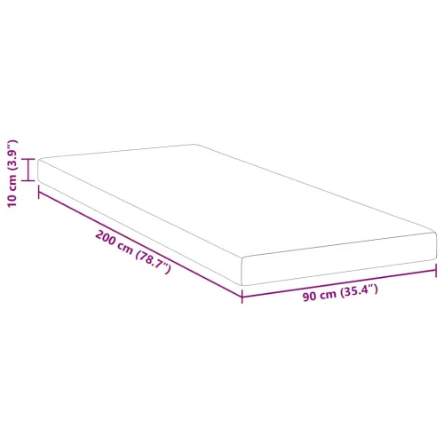 Nadmadrac od memorijske pjene 90 x 200 cm Thick Mekano Bijela - 90 x 200 cm 10 cm Cijena
