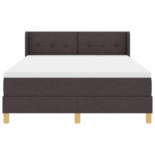 Box spring krevet Tamno smeđa 200 x 160 cm tkanina - Tamno smeđa 160 x 200 cm Prošiveno gumbima Cijena