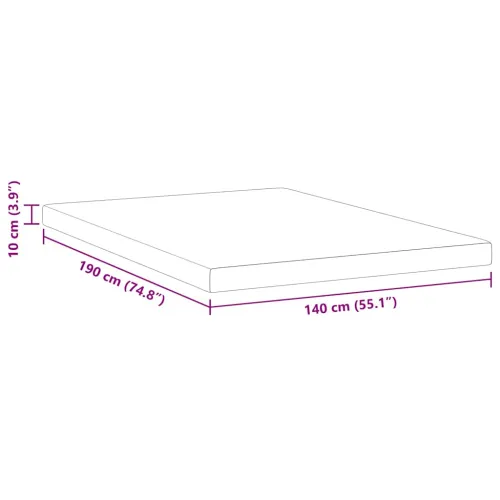 Nadmadrac od memorijske pjene 140 x 190 cm Thick Mekano Bijela - 140 x 190 cm 10 cm Cijena