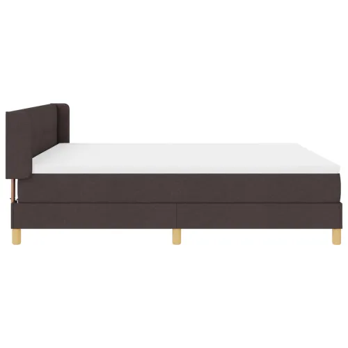 Box spring krevet Tamno smeđa 200 x 180 cm tkanina - Tamno smeđa 180 x 200 cm Prošiveno gumbima Cijena