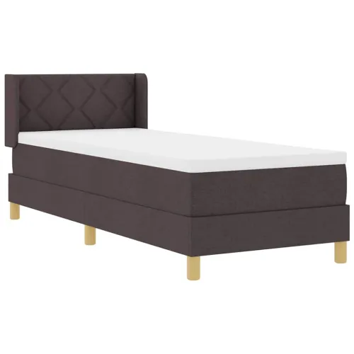 Box spring krevet Tamno smeđa 200 x 80 cm tkanina - Tamno smeđa 80 x 200 cm Dizajn s rombovima Cijena
