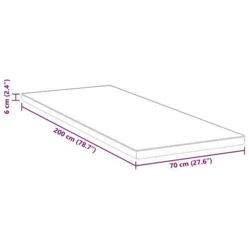 Nadmadrac 70 x 200 cm debelo Žakar tkanina Bijela - 70 x 200 cm 6 cm Cijena