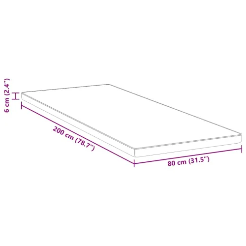 Nadmadrac 80 x 200 cm debelo Žakar tkanina Bijela - 80 x 200 cm 6 cm Cijena