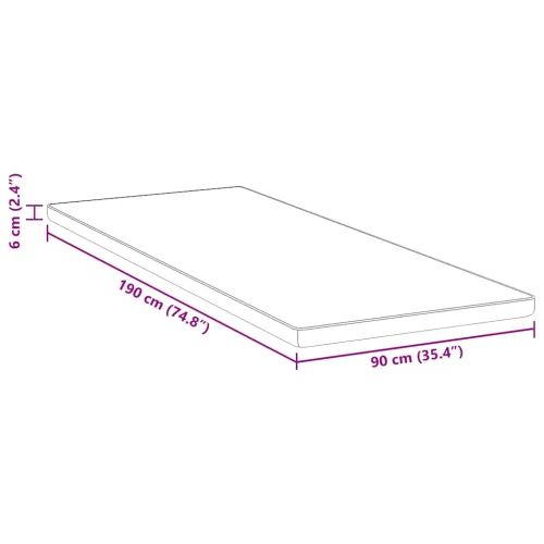 Nadmadrac 90 x 190 cm debelo Žakar tkanina Bijela - 90 x 190 cm 6 cm Cijena