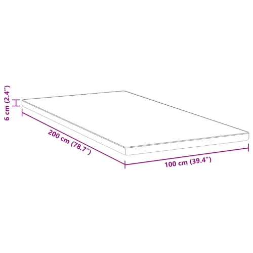 Nadmadrac 100 x 200 cm debelo Žakar tkanina Bijela - 100 x 200 cm 6 cm Cijena