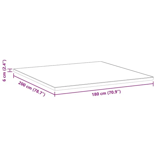 Nadmadrac 180 x 200 cm debelo Žakar tkanina Bijela - 180 x 200 cm 6 cm Cijena
