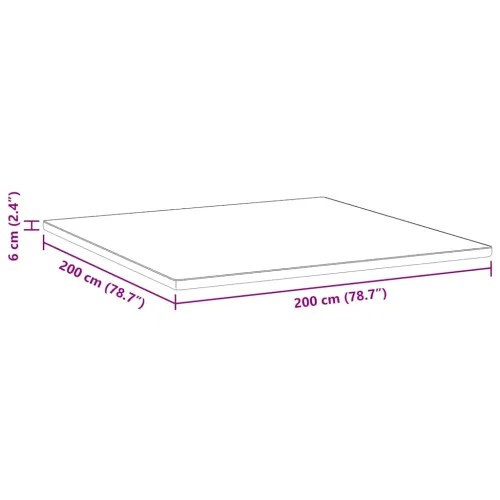 Nadmadrac 200 x 200 cm debelo Žakar tkanina Bijela - 200 x 200 cm 6 cm Cijena
