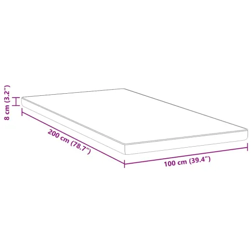 Nadmadrac 100 x 200 cm debelo Žakar tkanina Bijela - 100 x 200 cm 8 cm Cijena