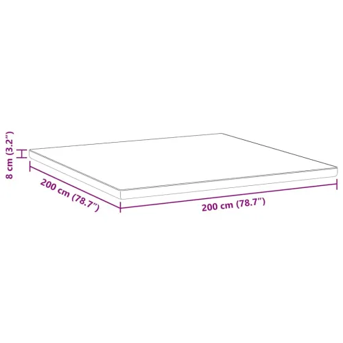 Nadmadrac 200 x 200 cm debelo Žakar tkanina Bijela - 200 x 200 cm 8 cm Cijena