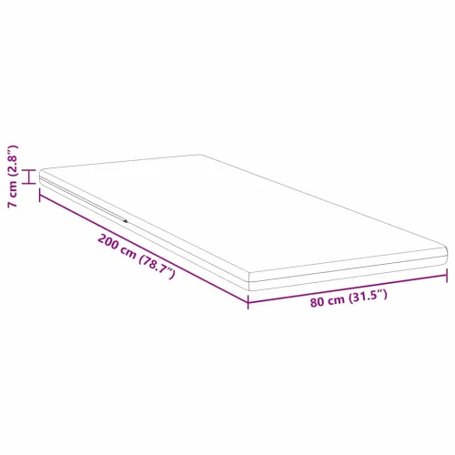 Nadmadrac 80 x 200 cm debelo Žakar tkanina Bijela - 80 x 200 cm Cijena