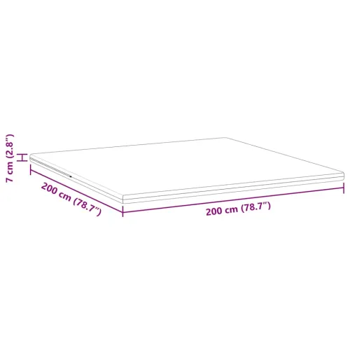 Nadmadrac 200 x 200 cm debelo Žakar tkanina Bijela - 200 x 200 cm Cijena