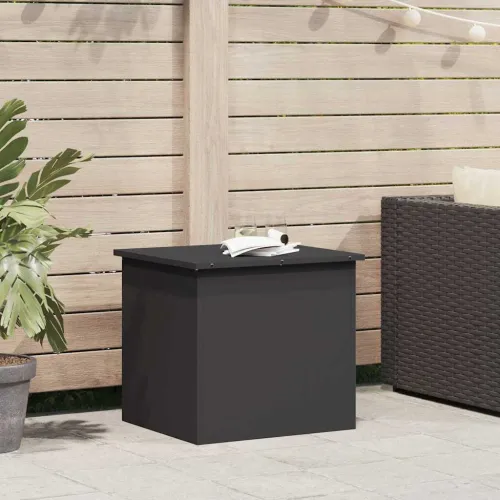 Kutija za pohranu jastučića za vrt Pocinčani čelik 117 L Crna - Crna 55 x 50,5 x 50 cm Cijena
