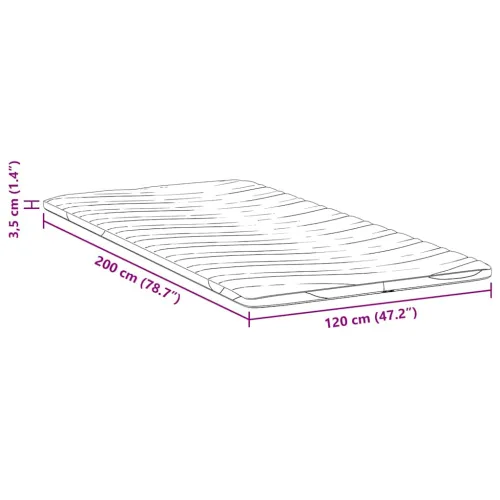 Nadmadrac 120 x 200 cm debelo Pleteno platno Bijela - 120 x 200 cm 3,5 cm Cijena