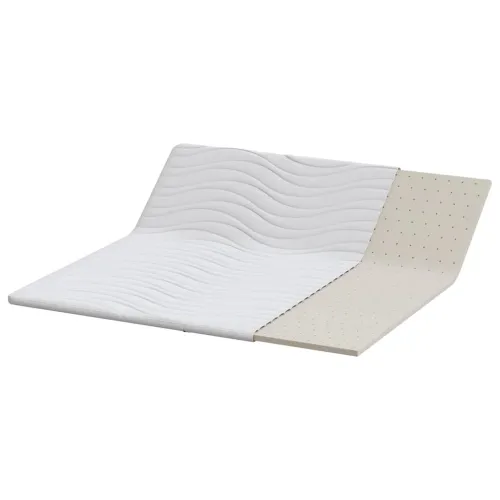 Nadmadrac 180 x 200 cm debelo Pleteno platno Bijela - 180 x 200 cm 3,5 cm Cijena