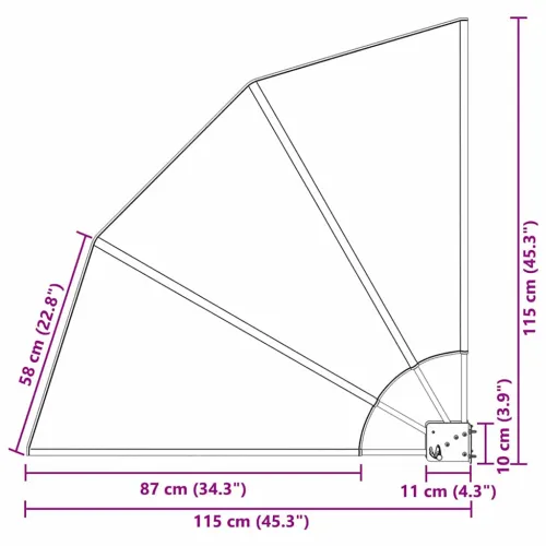 Zaslon za privatnost na balkonu 115 x 115 cm Poliester Siva - Siva 115 x 115 cm Cijena