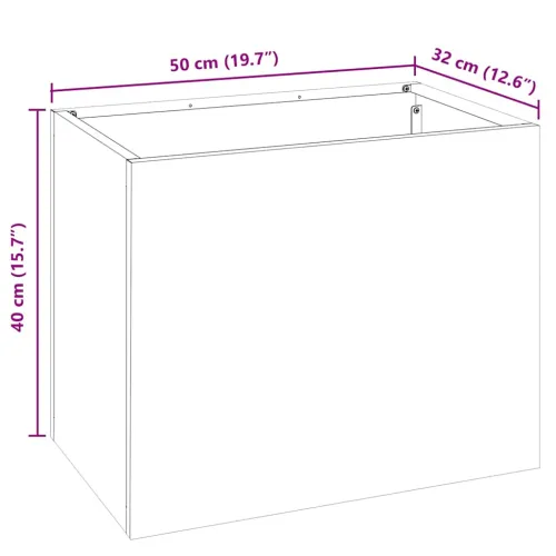 Vrtna saksija Rđa 50 x 32 x 40 cm - Otporni čelik 50 x 32 x 40 cm Cijena