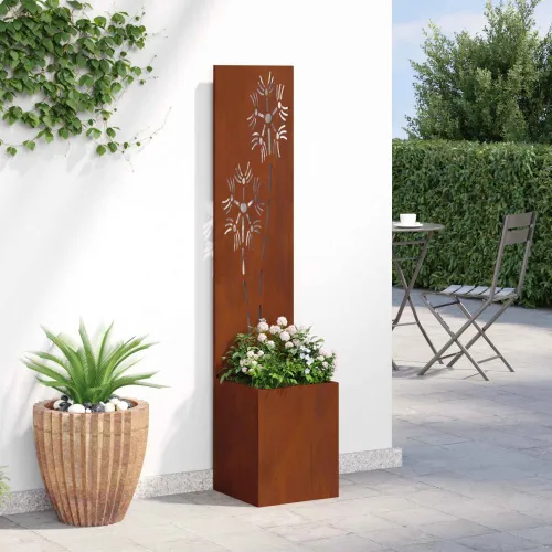 Privatnost u vrtu Cvjetni Rđa 32 x 32 x 150 cm Otporni čelik - Otporni čelik Suncokret 32 cm Cijena
