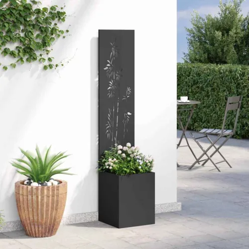 Privatnost u vrtu Crna 32 x 32 x 150 cm Hladno valjana čelična - Crna Bambus 32 cm Cijena