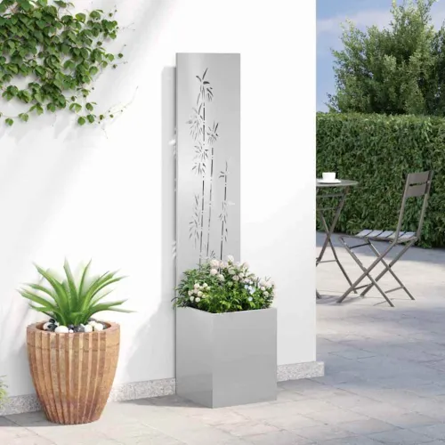 Privatnost u vrtu Srebrna 32 x 32 x 150 cm Nehrđajući čelik - Nehrđajući čelik Bambus 32 cm Cijena