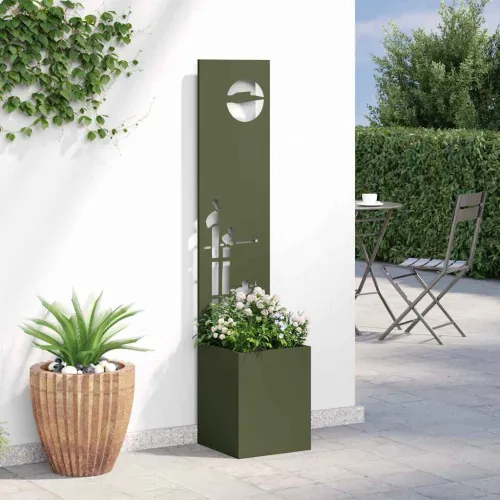 Privatnost u vrtu Rezbarija Maslinovo zelena 32 x 32 x 150 cm - Maslinastozelena Zalazak sunca 32 cm Cijena