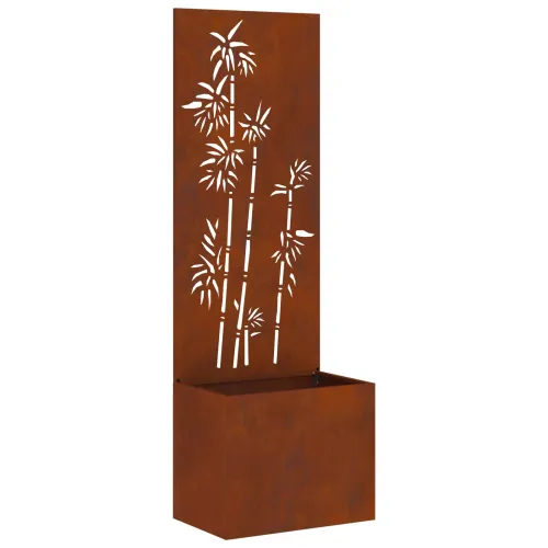 Privatnost u vrtu Cvjetni Rđa 50 x 32 x 150 cm Otporni čelik - Otporni čelik bambus 50 cm Cijena