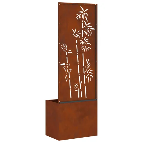 Privatnost u vrtu Cvjetni Rđa 50 x 32 x 150 cm Otporni čelik - Otporni čelik bambus 50 cm Cijena