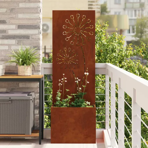 Privatnost u vrtu Rezbarija Rđa 50 x 32 x 150 cm Otporni čelik - Otporni čelik Maslačak 50 cm Cijena