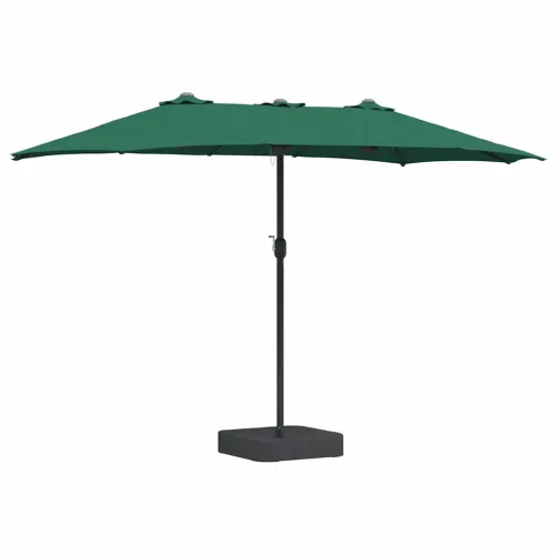 Vrtni suncobran Zelena 385 x 209 x 244 cm Poliester i čelik - Zelena Cijena