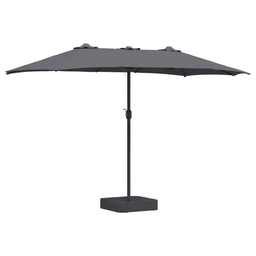 Vrtni suncobran Antracit 385 x 209 x 244 cm Poliester i čelik - Antracit Cijena