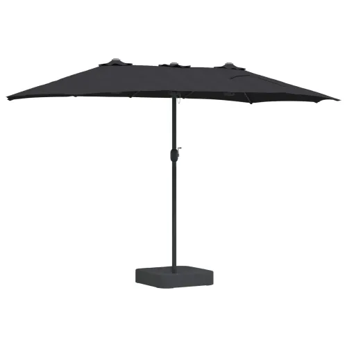 Vrtni suncobran Crna 385 x 209 x 244 cm Poliester - Crna Cijena