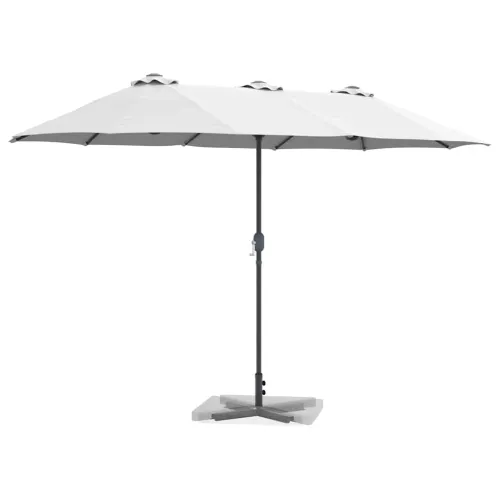 Vrtni suncobran 370 x 197 x 239 cm Poliester i aluminij Pijesak - Pijesak Cijena