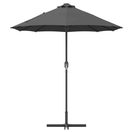 Vrtni suncobran 370 x 197 x 239 cm Poliester i aluminij - Antracit Cijena