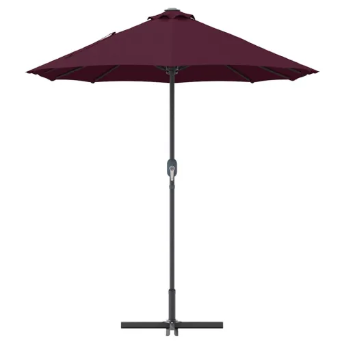 Vrtni suncobran 370 x 197 x 239 cm Poliester i aluminij - Bordo crvena Cijena