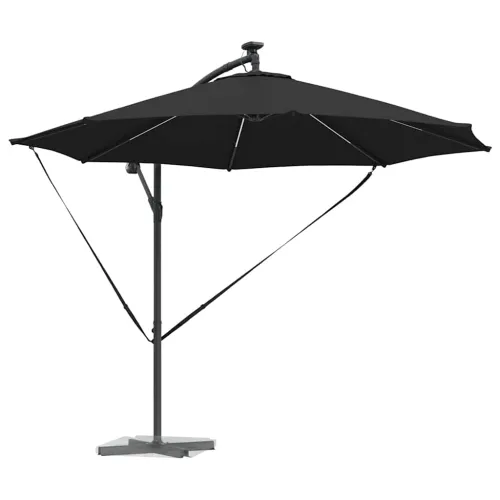 Suncobran 294 x 294 x 248 cm Poliester i aluminij Crna - Crna Cijena
