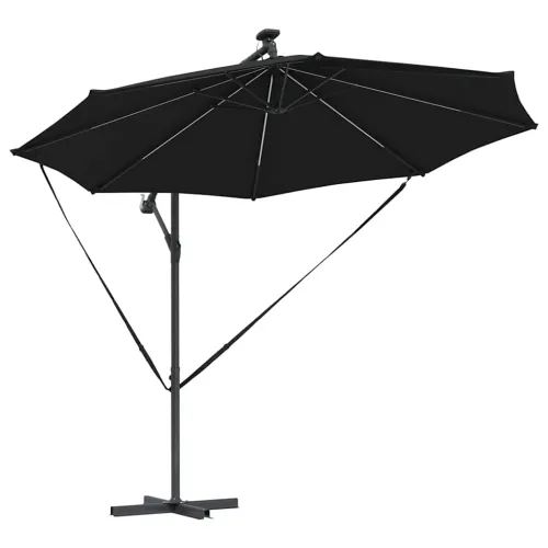 Suncobran 294 x 294 x 248 cm Poliester i aluminij Crna - Crna Cijena