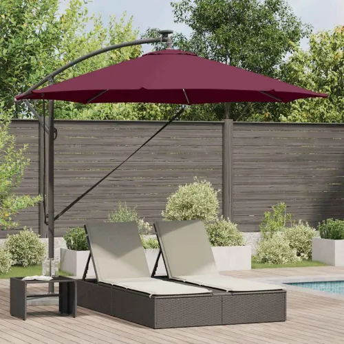 Suncobran 294 x 294 x 248 cm Poliester i aluminij - Bordo crvena Cijena
