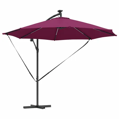 Suncobran 294 x 294 x 248 cm Poliester i aluminij - Bordo crvena Cijena