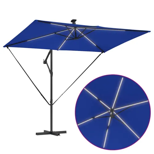 Suncobran 294 x 200 x 270 cm Poliester i aluminij Azurnoplava - azurnoplava Cijena