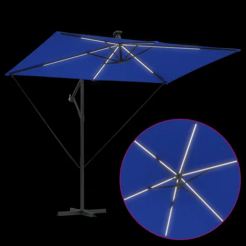 Suncobran 294 x 200 x 270 cm Poliester i aluminij Azurnoplava - azurnoplava Cijena