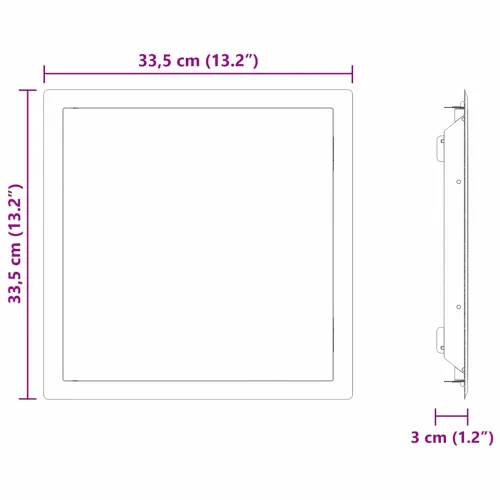 Pristupna ploča Bijelo 33,5 x 33,5 x 3 cm Čelik - 30 x 30 cm Cijena