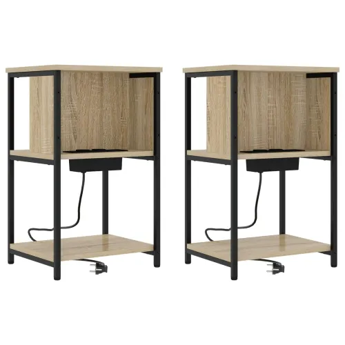 Noćni ormar 2 kom. Sonoma hrast 38 x 31 x 61 cm - Hrast sonoma 2 Cijena
