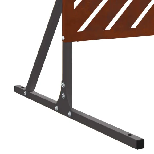 Zaslon za privatnost 100 x 50 x 180 cm Otporni čelik Rđa - Otporni čelik Dijagonalne linije Cijena