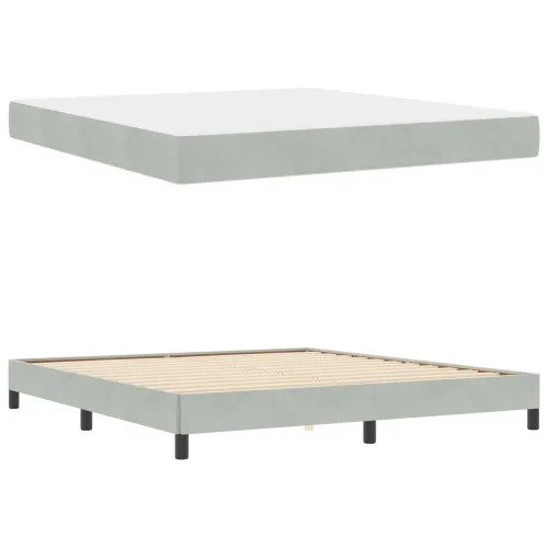 Box spring krevet Svijetlo siva 180 x 200 cm tkanina - Svjetlosiva 180 x 200 cm Cijena
