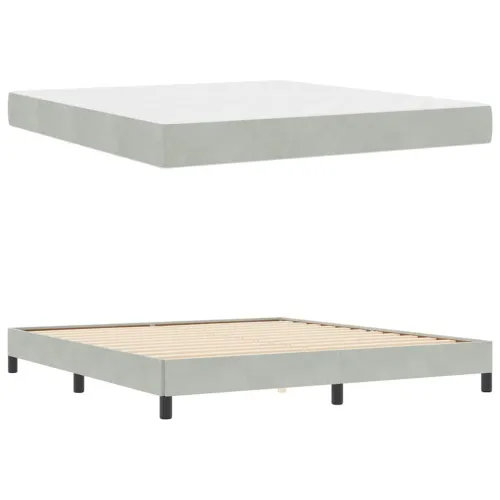 Box spring krevet Svijetlo siva 180 x 200 cm tkanina - Svjetlosiva 180 x 200 cm Cijena