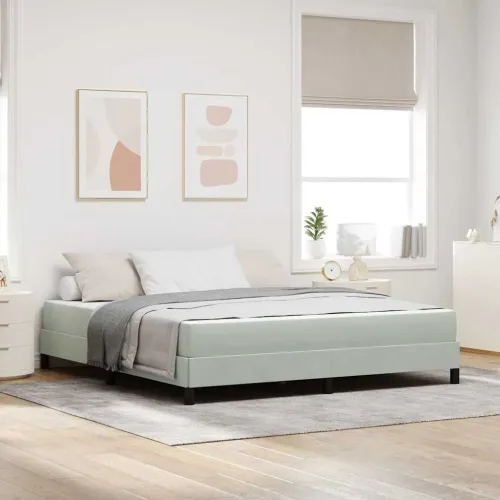 Box spring krevet Svijetlo siva 180 x 200 cm tkanina - Svjetlosiva 180 x 200 cm Cijena