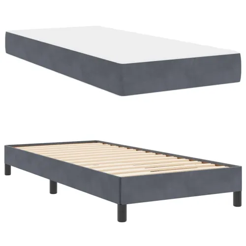 Box spring krevet Tamno siva 80 x 210 cm tkanina - Tamno siva 80 x 210 cm Cijena