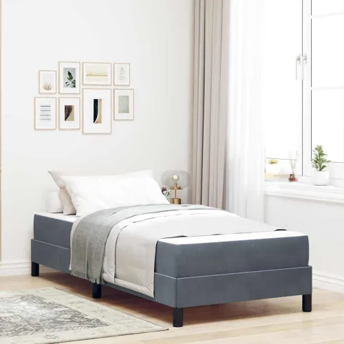 Box spring krevet Tamno siva 80 x 210 cm tkanina - Tamno siva 80 x 210 cm Cijena