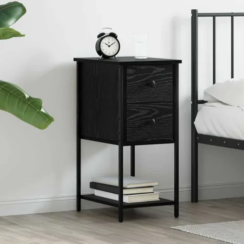 Noćni ormar Crni hrast 32 x 42 x 70 cm Konstruirano drvo - Crni hrast 1 Cijena